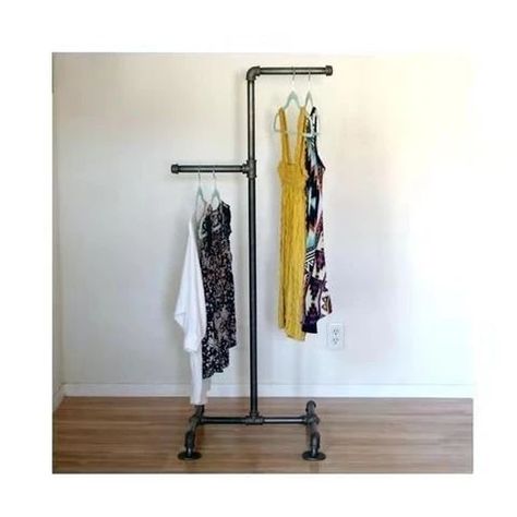 Shelf Clothing Rack, Industrial Clothing Rack, Cheap Bedroom Furniture, Industrial Clothing, Leather Living Room Furniture, Farmhouse Living Room Furniture, James D'arcy, Furniture Website, Clothing Displays