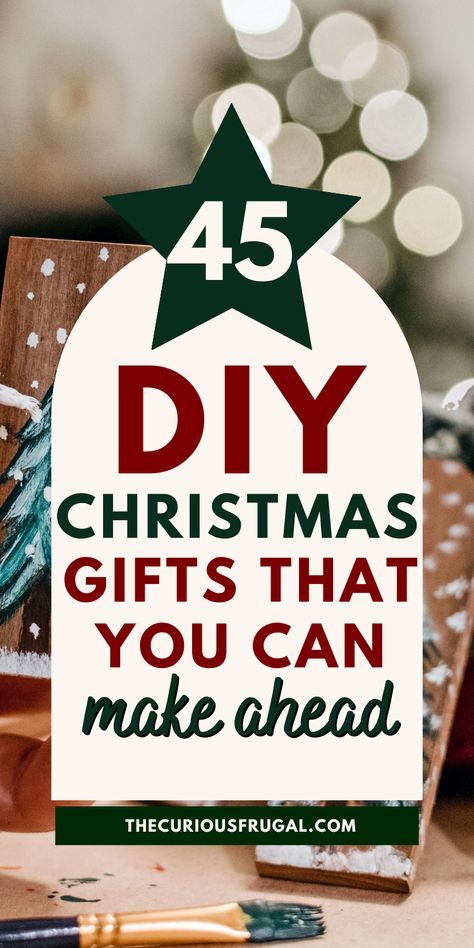 Get a head start on your holiday gifting with these 45 homemade Christmas gifts you can make ahead. From charming DIY gifts to thoughtful presents perfect for friends, these creative ideas will add a personal touch to your holiday celebrations. Whether you're crafting gifts for her, unique presents for friends, or special teacher appreciation gifts, you'll find inspiration in this comprehensive list. Gifts To Make For Friends Christmas, Cool Gifts To Make Your Friends, Diy Christmas Gifts Cheap Craft Ideas, Great Homemade Christmas Gifts, Unique Homemade Gifts For Christmas, Christian Christmas Gifts To Make, Christmas Give Aways Diy Gift Ideas, Gift Ideas To Make For Christmas, Homemade Christmas Presents For Friends