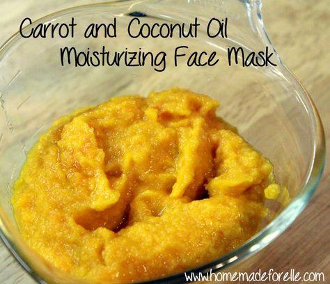 Carrot and Coconut Oil Face Mask - Homemade for Elle Coconut Oil Face, Face Mask For Dry Skin, Coconut Oil Mask, Coconut Oil Face Mask, Mask For Dry Skin, Moisturizing Face Mask, Homemade Facial Mask, Coconut Oil Hair Mask, Tumeric Face Mask