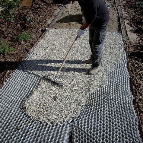 3d Honeycomb, Diy Driveway, Outdoor Bathrooms, Shade Cloth, Construction Projects, Landscape Projects, Garden Patio, Backyard Landscaping Designs, Walkway