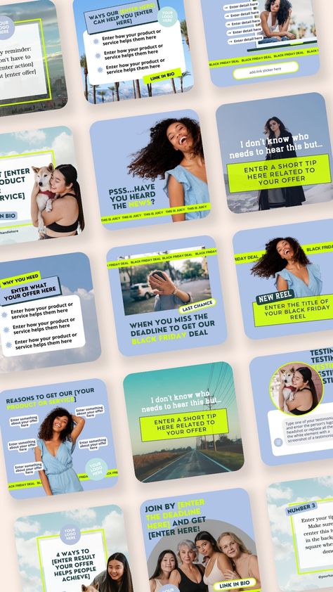 You can grab some of our top-performing Canva templates for FREE to give your Instagram content a fun boost in engagement! Straight from our Canva template membership, these are some of our favorite and top-performing designs. Use these in your Instagram feed as a content creator, a small business owner, or for your clients as a social media manager! Canva Social Media Post Ideas, Shirt Instagram Post Design, Education Instagram Feed, Social Media Manager Instagram Feed, Instagram Content Design, Product Social Media Post, Social Media Portfolio, Canva Creator, Anatomy Coloring Book