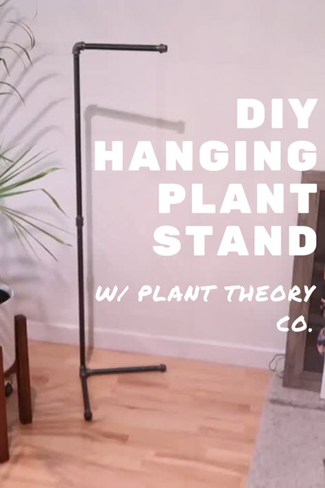 Extra Tall Plant Stands, Free Standing Plant Hanger, Tall Plant Stand Diy, Industrial Plant Stand, Diy Plant Stands For Multiple Plants, Diy Plant Light Stand, Industrial Plant Hanger, Diy Indoor Plant Stand Grow Lights, Pvc Plant Stand Diy