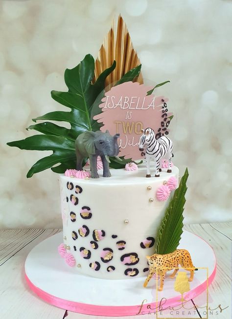 Shes Two Wild Birthday Party, Wild And 3 Birthday Cake, Wild And Three Cake, Party Animal Birthday Theme Food Ideas, Two Wild Birthday Cake Girl, Two Wild Birthday Party Girl Cake, Wild One Birthday Cake For Girl, Two Wild Cake Ideas, 2 Wild Cake