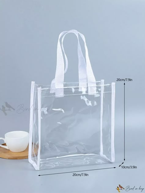 Bird in Bag - Premium Quality Clear PVC Tote Bag - Multi-purpose Transparent Shoulder Tote for Cosmetics, Shopping, Parties, and Weddings - Ideal Gift Bag, Party Favor, Craft Tote, and Event Decoration - Versatile Party Supplies Transparent Bags, Clear Plastic Tote Bag, Clear Pvc Bags For Daily Use, Clear Tote Shoulder Bag For Shopping, Cheap Clear Tote Shoulder Bag, Clear Pvc Bag, Fake Flowers Decor, Craft Tote, Crochet Placemat Patterns