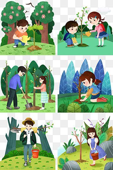 People Planting Trees Drawing, Save Earth Drawing, Cartoon Character Clipart, Preschool Fine Motor Activities, Trees Png, School Art Activities, Kids Cartoon Characters, Arbor Day, Collection Illustration