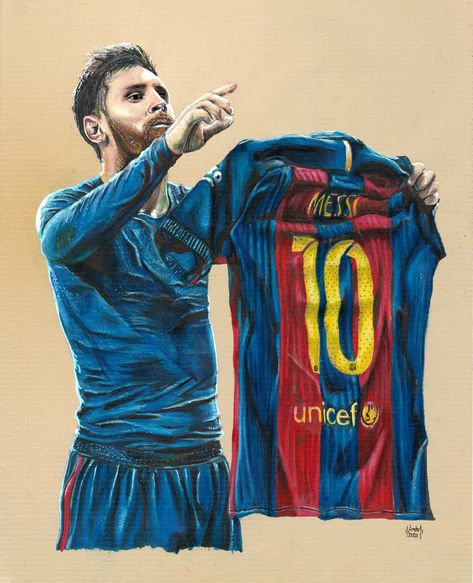 Messi The Best, Messi Drawing, Messi Tattoo, Football Player Drawing, Cristiano Messi, Messi Poster, Football Drawing, Celebrity Artwork, Football Jersey Outfit