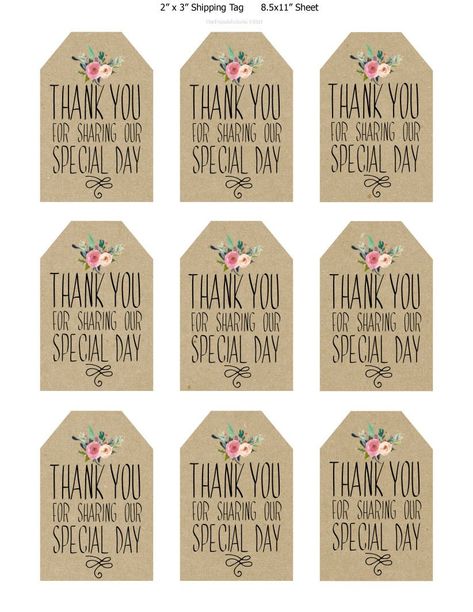 30 Printable Wedding Favor Tags | Simple Template Design Tag Template Free, Wedding Favor Tags Printable, Thank You Printable, Wedding Favor Labels, Printable Favor Tags, Favour Tags Template, Free Wedding Printables, Thank You Labels, Gift Tag Template