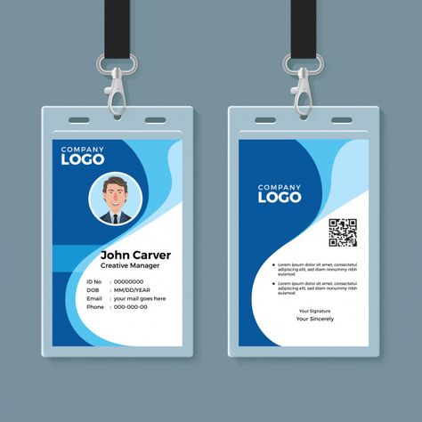 ID card template, perfect for any types of agency, corporate, offices and companies. You can also used this identity card as university card, media press ID card, event entry card and many more! Id Card Design Template, Event Entry, Id Card Design, Identity Card Design, Employee Id Card, Corporate Offices, Corporate Id, Card Design Template, Company Id