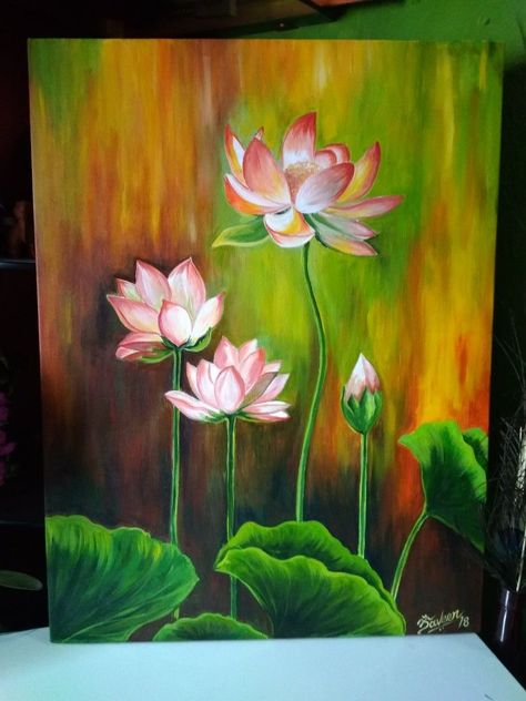 Buy Creative Modern Canvas Art for Your Home at $200 Butterfly Canvas Painting, Painting Design Ideas, Bird Puppet, Lotus Drawing, Oil Pastel Drawings Easy, Whimsical Art Journal, Original Abstract Art Painting, Lotus Flower Art, Lotus Art