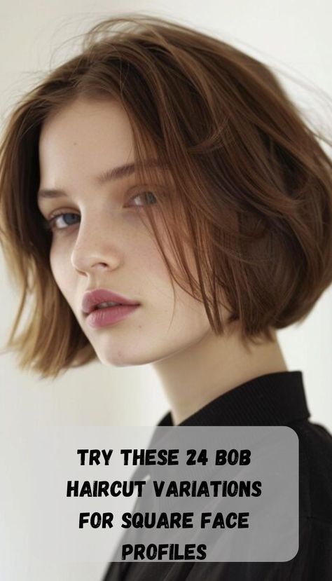 Square face profiles deserve a cut that softens and balances their features. These 24 bob haircut variations are specifically tailored to complement square face shapes, offering a range of stylish options from layered to blunt cuts. Pixie For Square Face Shape, Bob Haircuts For Square Faces, Short Hair Square Face Pixie Cuts, Bob Haircut For Square Face, Short Hair Styles For Square Faces, Bobs For Square Faces, Best Haircut For Square Face, Bob Square Face, Bob For Square Face