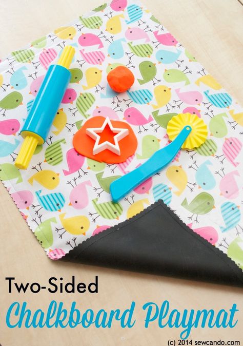 2 sided chalkboard playmat Classroom Birthday Gifts, Chalkboard Fabric, Laminated Cotton Fabric, Diy Gifts For Kids, Baby Sewing Projects, Play Dough, Applique Embroidery Designs, Childrens Crafts, Oil Cloth