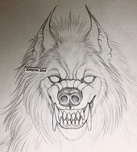 Werewolf Face Drawing, Monster Wolf Art, Drawing Ideas Wolf, Werewolf Drawings, Werewolf Sketch, Drawing Werewolf, Scary Wolf, Werewolf Drawing, Wolf Drawings