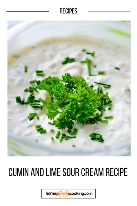 Level up your dishes with our tantalizing Cumin and Lime Sour Cream Recipe! Bursting with zesty lime and aromatic cumin flavors, this creamy condiment is the perfect accompaniment to your favorite meals. Whether you're dipping, drizzling, or spreading, this versatile sauce adds a burst of flavor to every bite. Explore the complete recipe on homepressurecooking.com and add a touch of zest to your dishes with our Cumin and Lime Sour Cream. It compliments American recipes well. Lime Sour Cream, Sour Cream Recipe, Condiments Recipes, Sour Cream Sauce, Sour Cream Recipes, American Recipes, Condiment Recipes, Appetizer Dips, Easy Food To Make