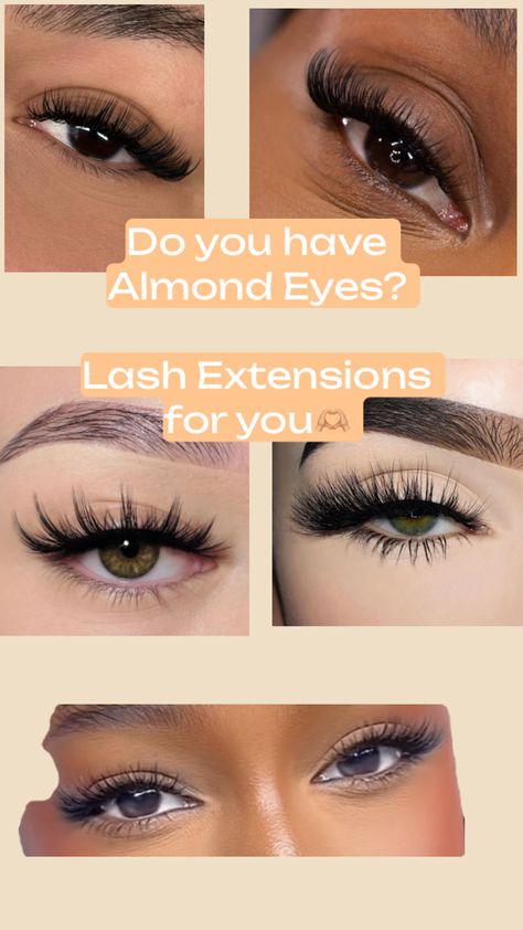 Lash extensions Lash Extension For Almond Eyes, Lash Extensions For Almond Eyes, Almond Eyes, Lash Extension, Lash Extensions, Eyelash Extensions, Eyelashes, Lashes, Almond