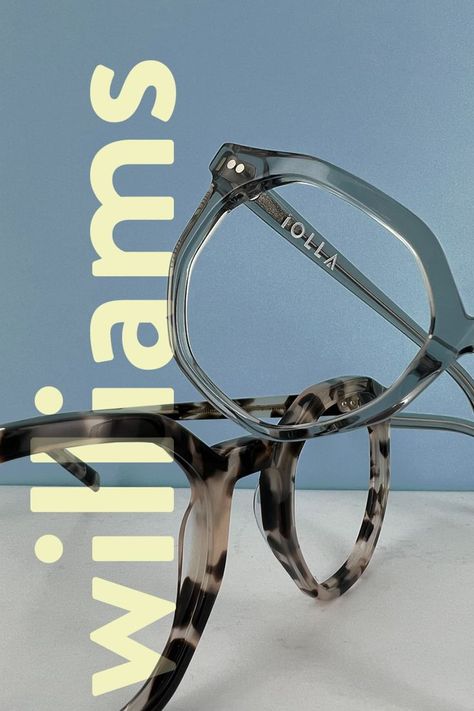 Williams puts a playful spin on a classic, by adding subtle geometric angles to a round shape, creating a unique octagonal design. Eyewear Packaging, Luxury Advertising, Eyewear Photography, Creative Photography Projects, Glasses Inspiration, Social Media Branding Design, Food Art Photography, Eye Logo, Ad Fashion