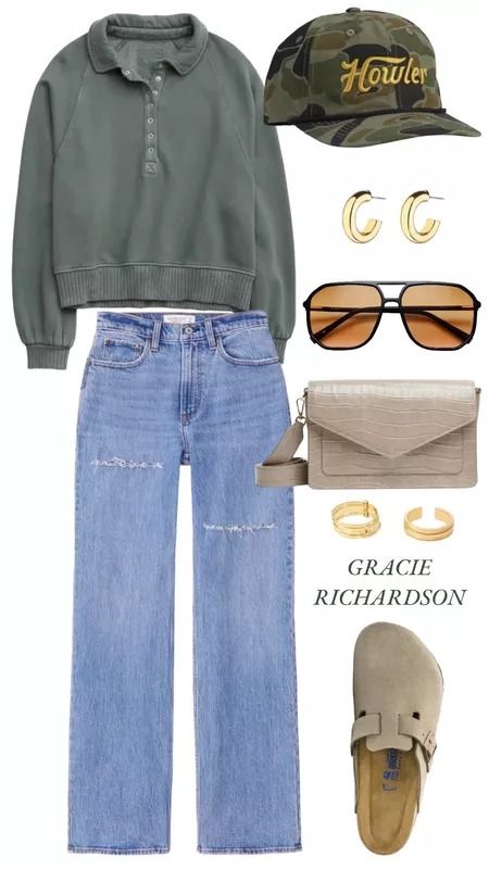 Aerie Quarter Snap Sweatshirt curated on LTK Potato Shoes Outfit, Outfit Inspo Tomboy, Potato Shoes, Boston Clogs Outfit, Outfit Tomboy, Trucker Hat Outfit, Trucker Hat Fashion, Hat Outfit, Trucker Hat