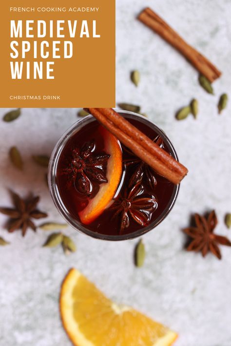 Medieval Drink Aesthetic, Medieval Drinks, Medieval Meals, Spiced Wine Recipe, Medieval Dinner, Ancient Food, Witch Recipes, Medieval Recipes, Kitchen Witch Recipes