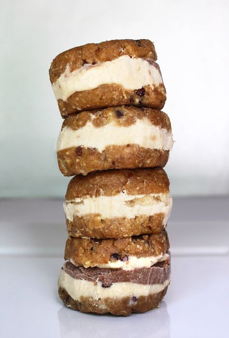 Raw Vegan Chocolate Chip Cookie Ice Cream Sandwich | Amanda Nicole Smith Raw Vegan Nicecream, Chocolate Chip Ice Cream Sandwich, Cookie Ice Cream Sandwich, Raw Vegan Chocolate, Amanda Nicole, Ultimate Chocolate Chip Cookie, Cookie Ice Cream, Raw Vegan Desserts, Nicole Smith