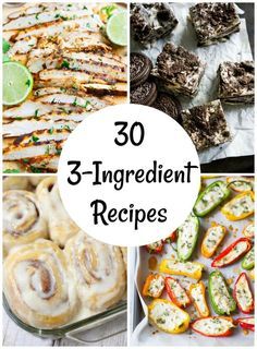 3 Ingredient Dinners, Easy Fast Dinner Recipes, Three Ingredient Recipes, 4 Ingredient Recipes, 5 Ingredient Dinners, Fast Dinner Recipes, Recipes With Few Ingredients, 3 Ingredient Recipes, 5 Ingredient Recipes