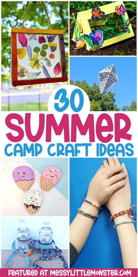 What do you get when you combine summer camp with arts and crafts? A happy camper! We're sharing some of the best summer camp crafts for kids to keep Indoor Summer Camp Activities, Summer Camp Crafts For Kids, Camp Crafts For Kids, Summer Camp Art, Camping Crafts For Kids, Summer Camp Activities, Diy Summer Crafts, Camp Crafts, Summer Camp Crafts