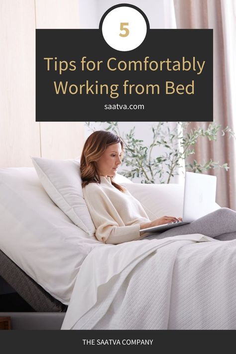 Is working from home in bed really the smartest move? It depends on who you ask. Work From Bed Setup, Work From Bed, Working Aesthetic, Bed Setup, Licensed Clinical Social Worker, Activities Of Daily Living, Stay Productive, Bed Table, Bed Desk