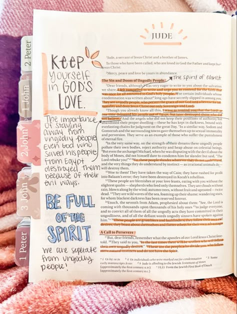 Jude Bible Journaling, Jude Bible, Bible Annotations, Bible Goals, Studying Scripture, Quote Writing, Bible Board, Handwriting Ideas, Journaling Aesthetic