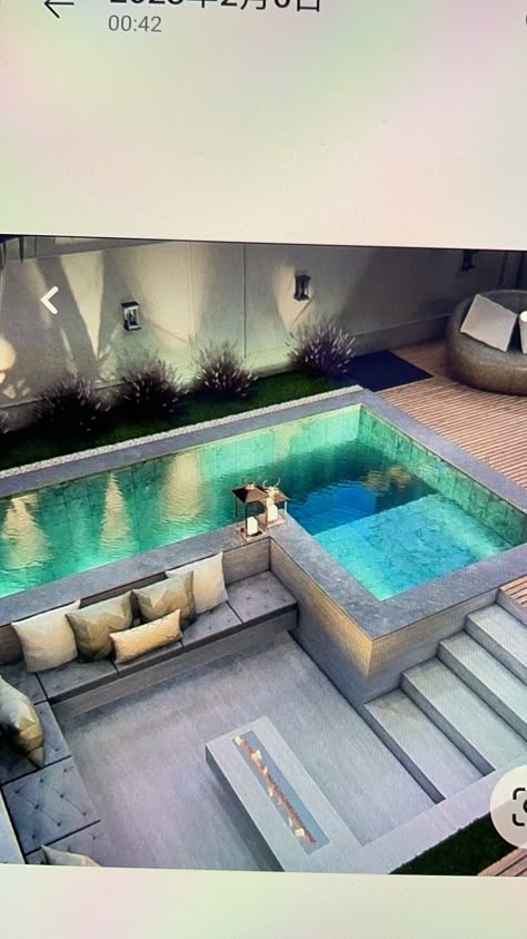 Ranch Pool Ideas, Small Pools Backyard, Ideas De Piscina, Luxury Pools Backyard, Deck Piscina, Swimming Pool Landscaping, Small Pool Design, Rectangular Pool, Jacuzzi Outdoor