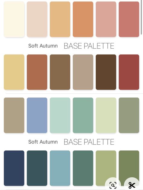 Rory Gilmore Color Palette, Soft Autumn Yellow, Soft Autumn Color Combinations, Soft Earthy Color Palette, Soft Autumn Palette, Soft Autumn Color Palette, Autumn Soft, Autumn Palette, Fall Palette