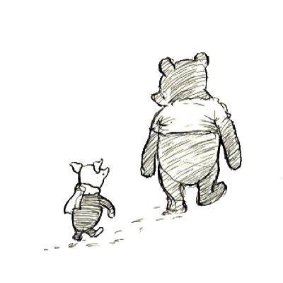 Pooh And Piglet Matching Tattoos, Whitney The Pooh Tattoo, Tattoo Ideas Winnie The Pooh, Winnie The Pooh And Piglet Drawing, Piglet Aesthetic, Winnie The Pooh Tattoo, Pooh Tattoo, Winnie The Pooh Tattoos, Aesthetic Tattoo