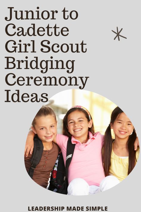 Bridge To Cadette Ceremony, Junior To Cadette Bridging Ceremony, Junior Bridging Ceremony, Girl Scout Bridging Ceremony Ideas, Bridging Ceremony Ideas, Junior Girl Scouts Activities, Girl Scout Bridging Ceremony, Cadette Girl Scout Badges, Scouts Activities