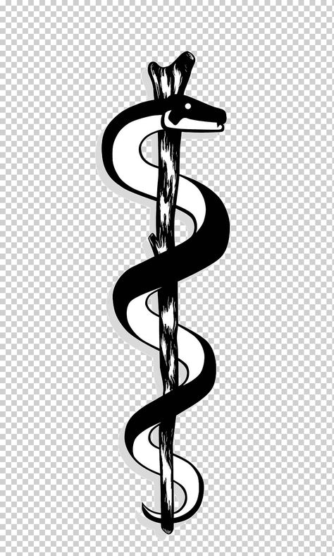 Staff Of Asclepius Tattoo, Rod Of Asclepius Tattoo, Medicine Tattoo Ideas, Hermes Caduceus, Veterinarian Tattoo, Medicine Tattoo, Medical Tattoos, Staff Of Hermes, Medicine Symbol