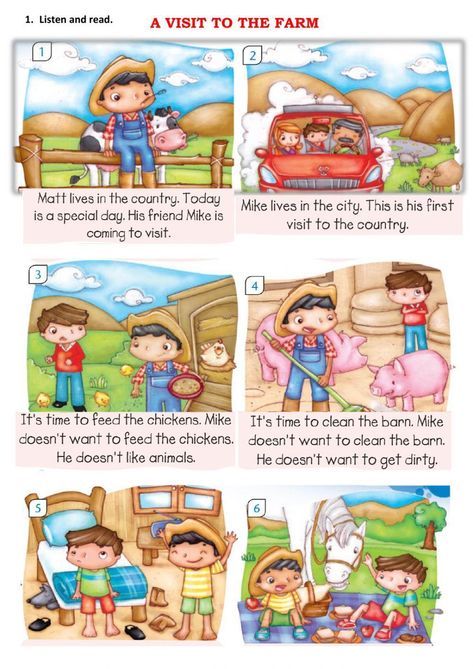 W H Questions, English Conversation Worksheets, Conversation For Kids, Adverbs Worksheet, English Conversation For Kids, Conversation English, English Comics, Comprehension Kindergarten, Farm Animals Preschool