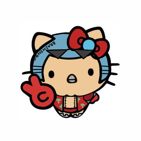 Hello kitty franky One Piece X Hello Kitty, One Piece Hello Kitty, Franky One Piece Icon, One Piece Franky, Franky One Piece, Kitty Anime, Anime Wall Prints !!, Walpaper Hello Kitty, One Piece Tattoos