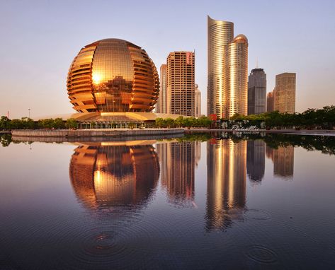 https://flic.kr/p/bTwb1F | Perfect Imperfections (Hangzhou) | This shot, featuring our beloved golden globe amidst other metallic structures - this time with the addition of concentric circles and drops from an overhang - concludes my series.   The low resolution posted here on flickr looks nice, however this image really benefits from being viewed in high resolutions which bring out the fine details in the water. It´s one of my favorites and will probably hang on one of my walls soon.    © ... Architectural Concepts, South Shore Decorating, Hippie Room Decor, Log Home Decorating, Rustic Industrial Decor, Rustic Western Decor, Homemade Home Decor, Unusual Buildings, Home Decor Colors