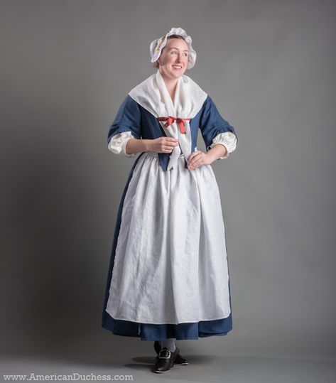 1800 Clothes, 18th Century Working Woman, Louise Aesthetic, 18th Century Apron, Colonial Fashion, 18th Century Womens Fashion, The Beast Costume, Dutch Costume, 1820s Fashion