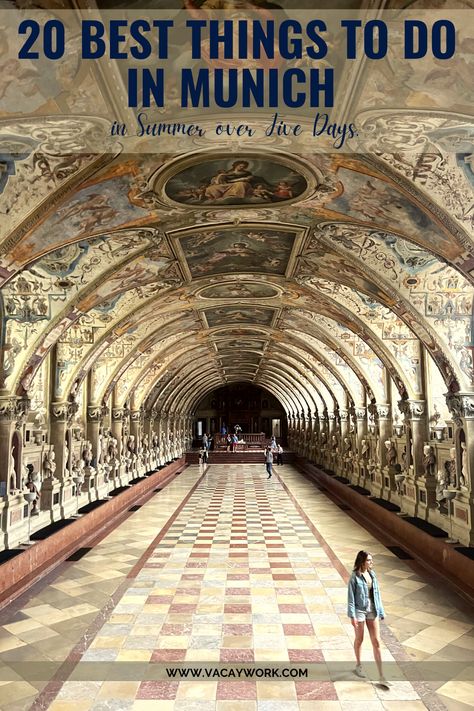 66 METER LONG Antiquarium hall with vaulted roof full of paintings at Munich palace Best Day Trips From Munich, Places To Visit In Munich, Munich Places To Visit, Fun Things To Do In Germany, Munich In October, What To See In Munich, What To Do In Munich, Day Trips From Munich Germany, What To Do In Munich Germany