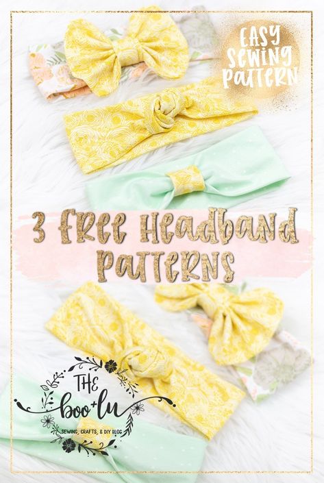 3 Free Headband Patterns for baby, toddler, and child. Free bow, knot, and simple headband. Easy and fast diy Christmas or baby shower gift idea. Free Headband Patterns, Diy Baby Bows Headbands, Diy Baby Bows, Diy Baby Headbands, Baby Shower Gift Idea, Child Free, Simple Headbands, Headband Tutorial, Diy Baby Gifts