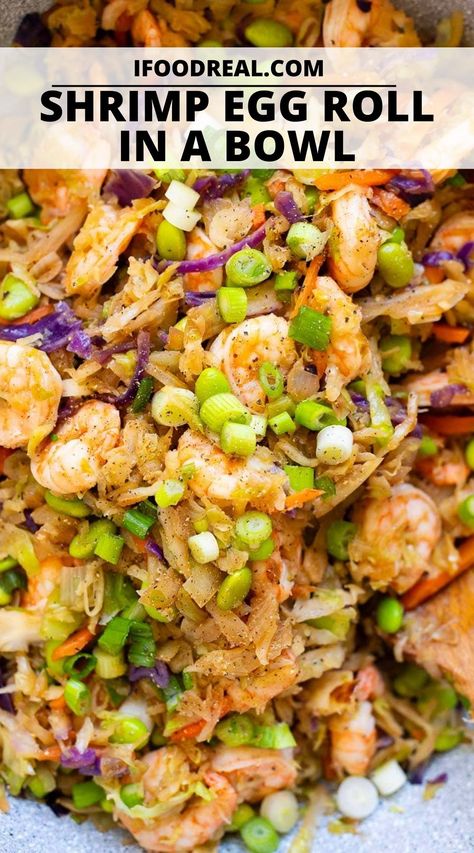 Ww Egg Roll In A Bowl, Shrimp Egg Roll In A Bowl Recipe, Shrimp Eggroll In A Bowl Recipe, Shrimp Protein Bowl, Shrimp Egg Roll In A Bowl, Shrimp Bowls Asian, Shrimp Bowl Healthy, Shrimp Bowls Healthy, Shrimp And Rice Bowl