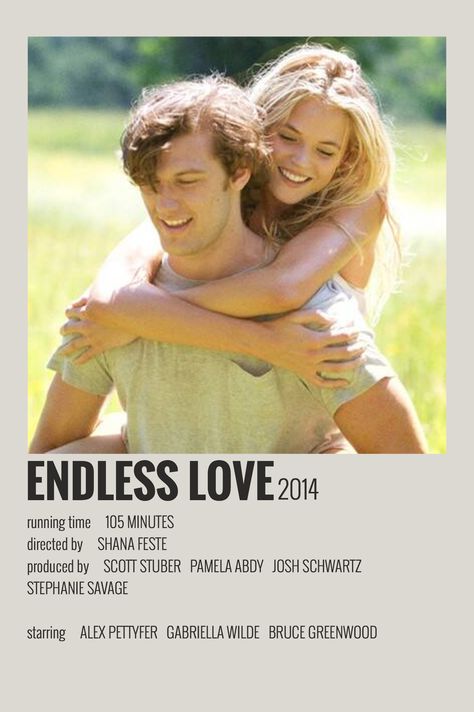 Endless Love Movie Poster, Endless Love Poster, Endless Love Movie, Endless Love 2014, Minimalistic Polaroid Poster, Bruce Greenwood, Joely Richardson, Romcom Movies, Gabriella Wilde