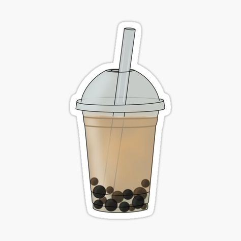 Milk Tea Sticker, Boba Milk Tea, Boba Milk, Redbubble Designs, Bubble Tea, Milk Tea, Barware, Bubbles, Milk