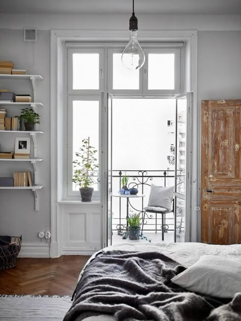 . Balcony Door, Balcony Bedroom, Wooden Floors, Bedroom Balcony, Pretty Bedroom, Apartment Balcony Decorating, Balcony Design, My New Room, Reading Nook