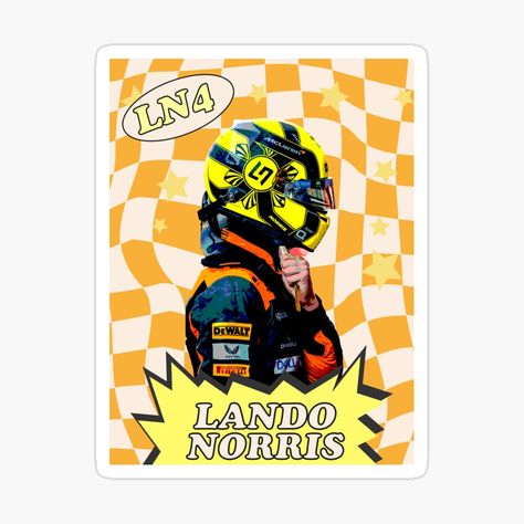 Lando Norris Sticker, Lando Norris F1, F1 Formula, Chic Art, Decorate Notebook, Lando Norris, F1 Racing, Lets Go, Poster Stickers