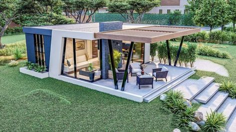 Tiny Modern House Design, Modern Casitas Guest House, Tiny Houses Plans, Small House Ideas Tiny Homes, Small Modern Home Plans, Best Tiny House Layout, Small Container House Design, Small Modern Home Design, Tiny House Beach