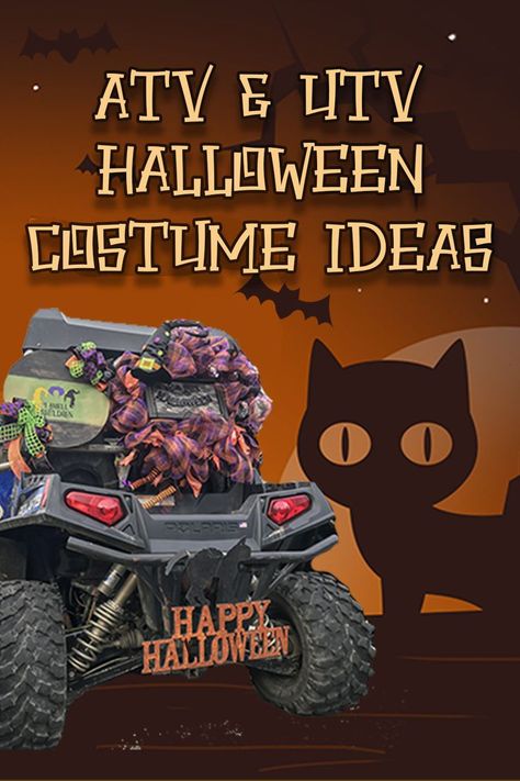 The most creative, and hardcore UTV and ATV fans are stepping up their spooky season rides. Decking out their vehicles to match their costumes and throwing on their Bluetooth speakers is just the start. You don’t want to miss out! But–what if you’re stuck on what to do? No fear; SBSS is here! Here, we’ll hook you up with great ideas for UTV or ATV Halloween costumes. Halloween Utv Decorations, Holiday Door Decorations, Halloween Parade, Atv Riding, 4 Wheeler, Holiday Door, Trunk Or Treat, Halloween Lights, Halloween Costume Ideas