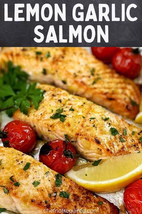 My lemon garlic salmon is super quick and easy, it makes a great dinner for a busy weeknight. This salmon recipe is made with a quick marinade of lemon juice, garlic and mustard then it is grilled for easy cleanup. Healthy Fish Dinner Recipes, Truffle Mashed Potatoes, Lemon Garlic Salmon, Salmon Marinade, Garlic Marinade, Fish Dinner Recipes, Aussie Food, Lemon Salmon, Garlic Salmon