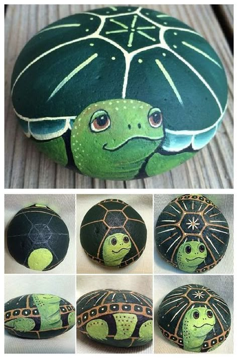 DIY Rock Sea Turtle Garden Decor Ideas and Tutorials - DIY Tutorials Turtle Painted Rocks, Turtle Garden, Sea Turtle Painting, Turtle Rock, Garden Rock Art, Rock Painting Tutorial, Diy Rock Art, Painted Rock Animals, Turtle Decor