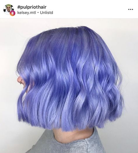 Short Periwinkle Hair, Periwinkle Hair Color, Periwinkle Hair, Dye Inspiration, Light Blue Hair, Vivid Hair Color, Bold Hair Color, Hair Tint, Neon Hair