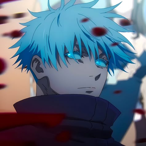 Gojo Satoru, An Anime, Jujutsu Kaisen, Anime Character, Blue Eyes, Jujutsu, Red, Hair, Anime