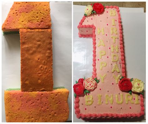 Number 1 Birthday Cake, 1 Birthday Cake, Number 1 Cake, 1st Year Cake, Butter Icing, Vintage Numbers, 1st Birthday Party Themes, 1 Cake, Simple Cake