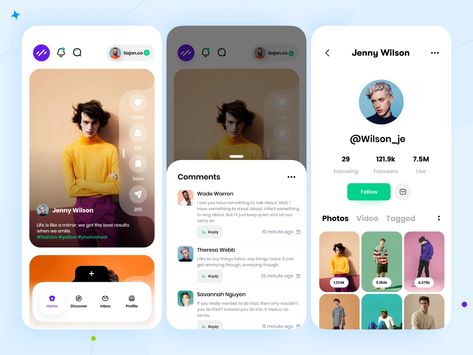 Social Media Ux Design, Sns Ui, Social Media Website Design, Social App Design, Hotel Booking App, Ui Ux 디자인, Ux App Design, Live App, Mobile App Design Inspiration